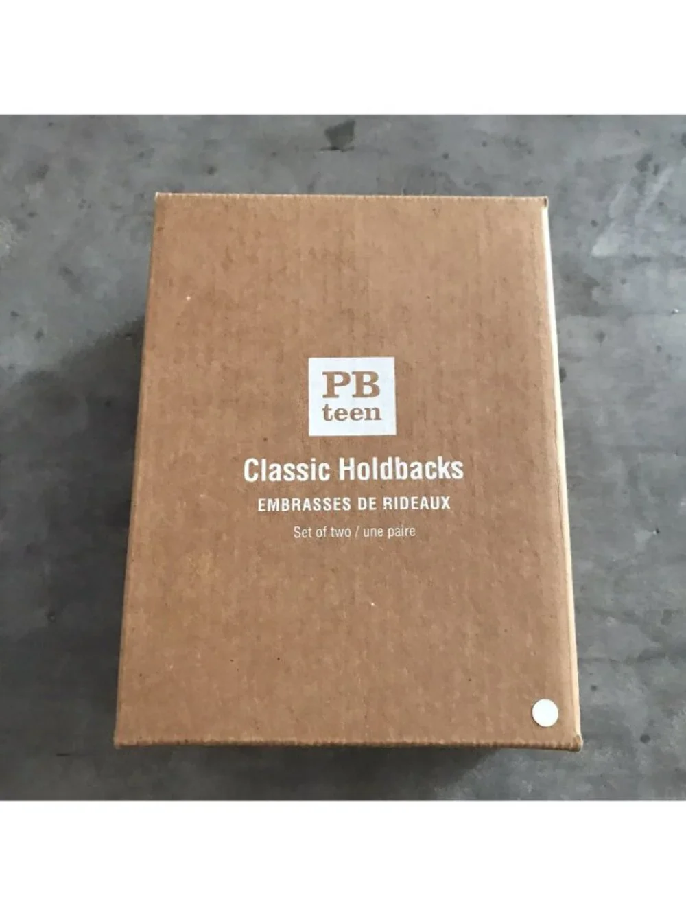 Pottery Barn Teen Classic Holdbacks Nickel Window Decor Metal PB Curtain Hooks